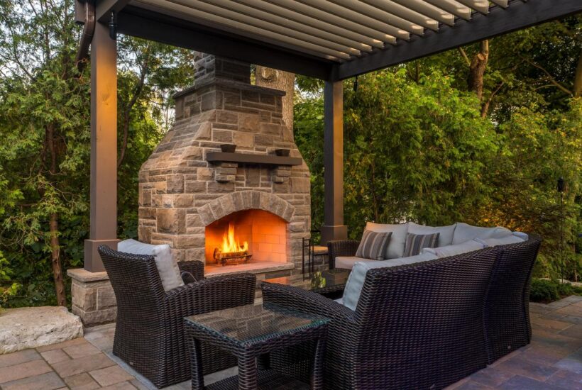 outdoor fireplaces are the hottest feature homeowners crave